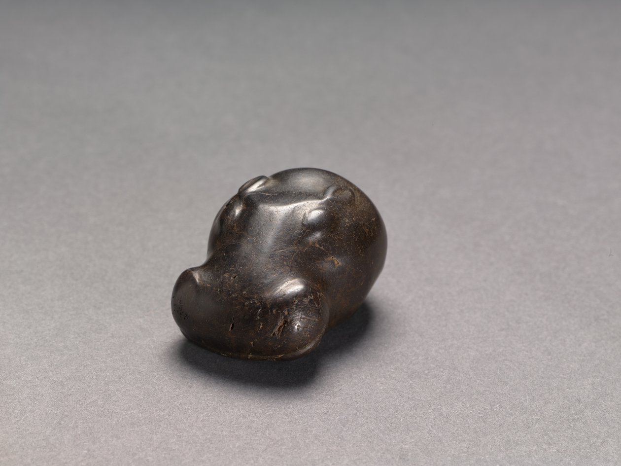 カバの頭の形の重量、紀元前1540年から1296年頃 作： エジプト第18王朝