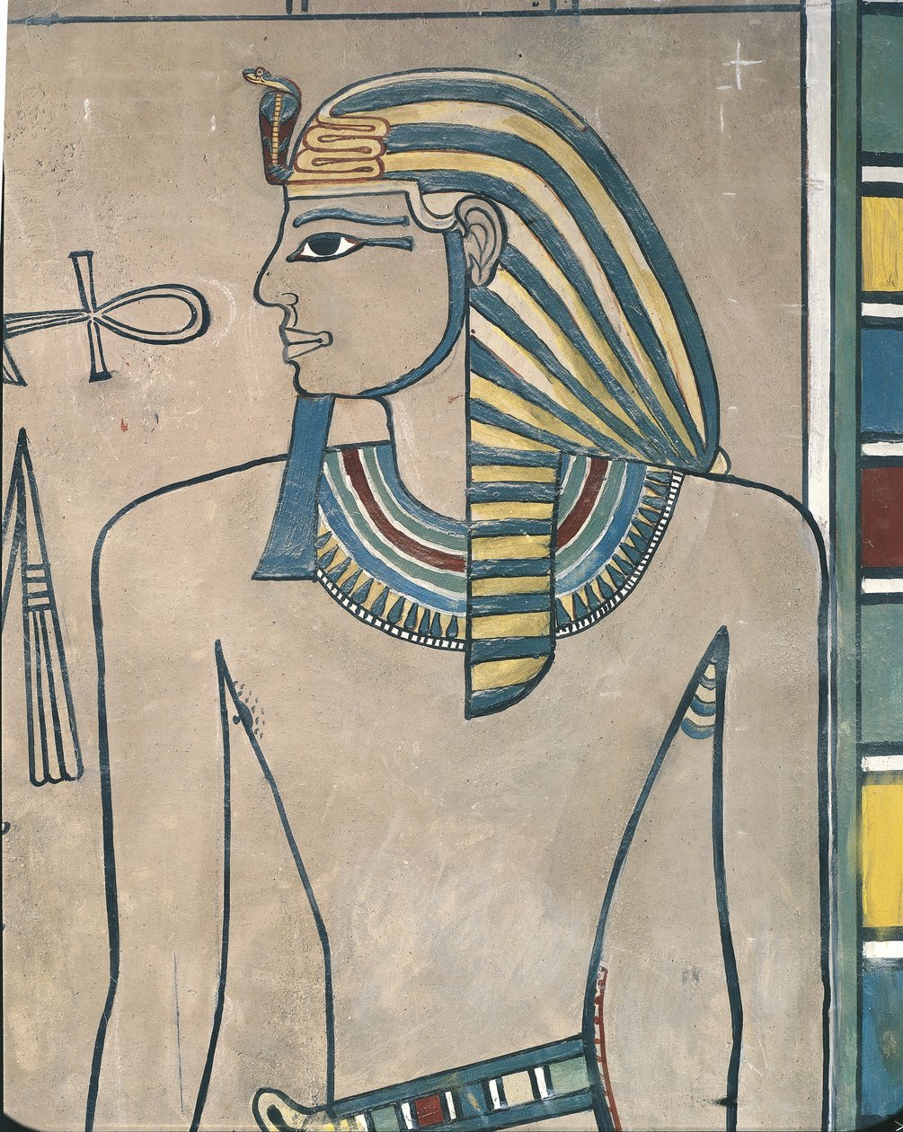 エジプト、古代テーベ、王家の谷、ファラオ アメンホテプ 3 世の壁画 作： エジプト第19王朝