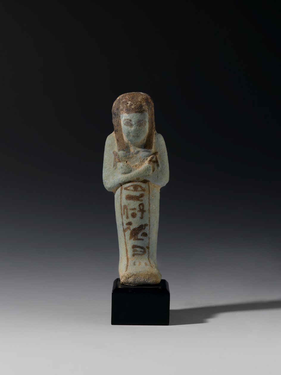 AkhesenmutのShabti、恐らく新しい王国、Deir el-Bahriから（ファイエンス） 作： エジプト第21王朝