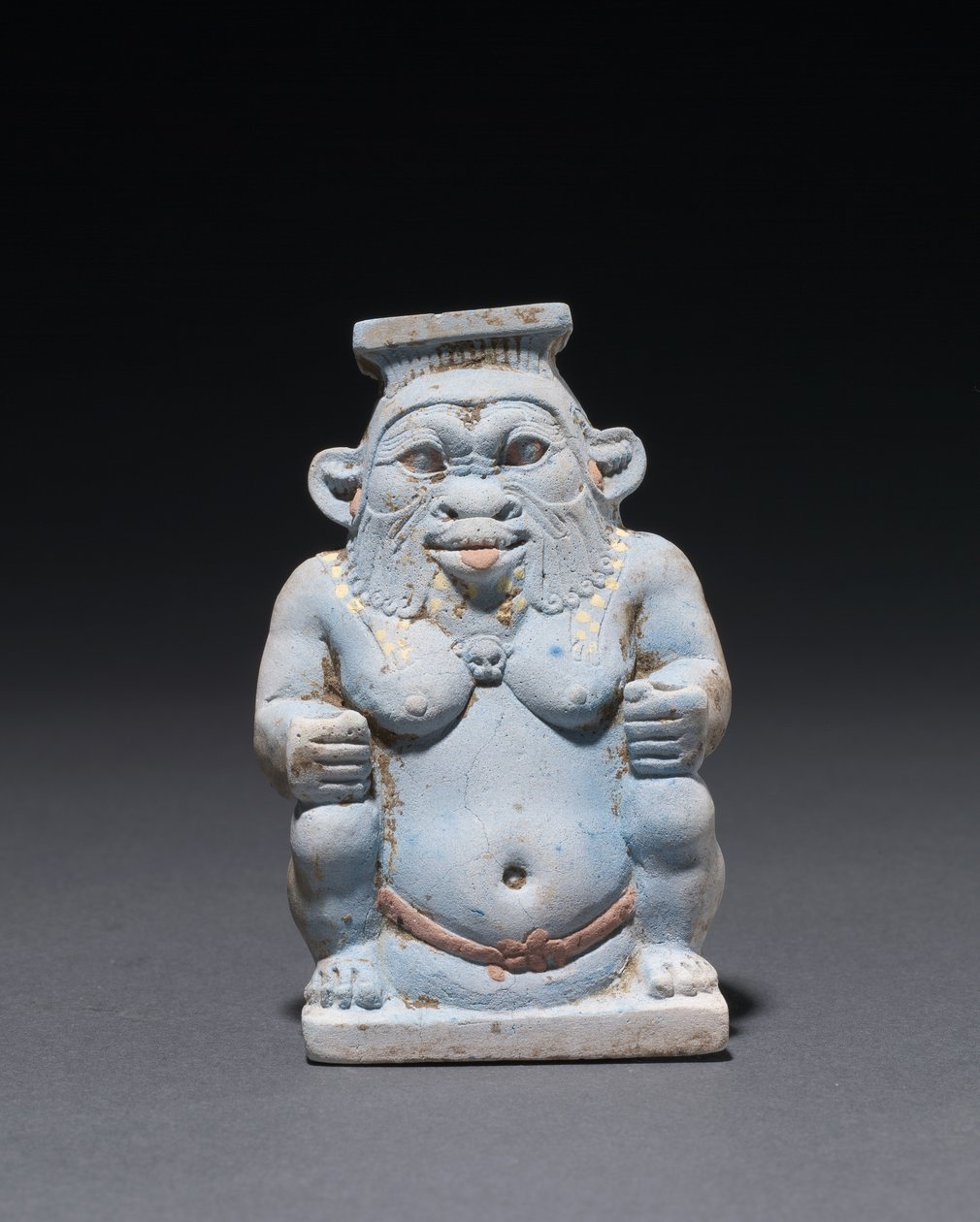 神ベスの形の化粧品の瓶、紀元前664-525年 作： エジプト第26王朝