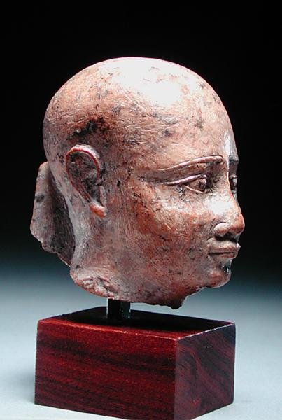男性頭部、紀元前350年頃（ライムストーン）（185236も参照） 作： エジプト第30王朝