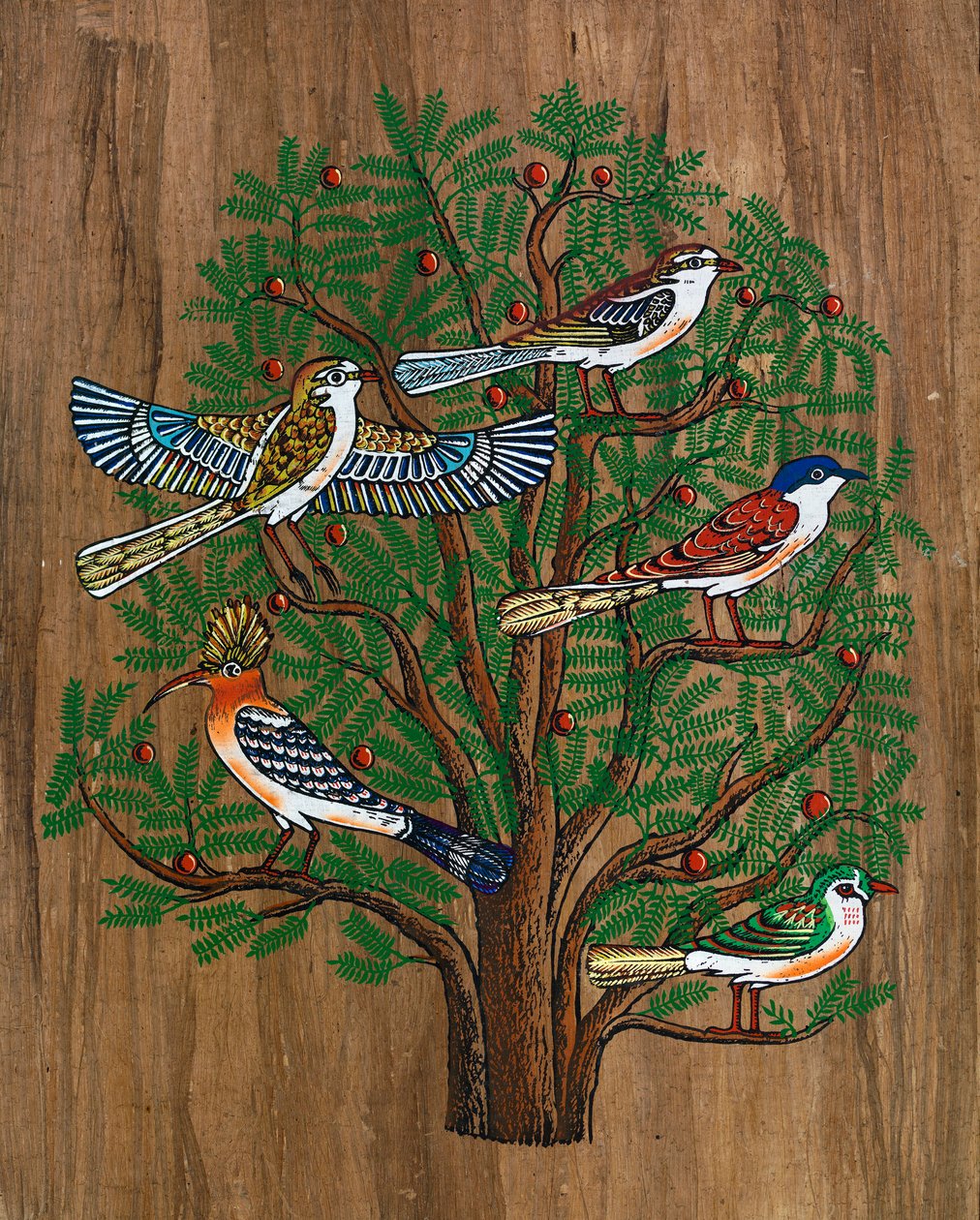 エジプト美術、エジプトのパピルス：木の上の鳥、コル、パート