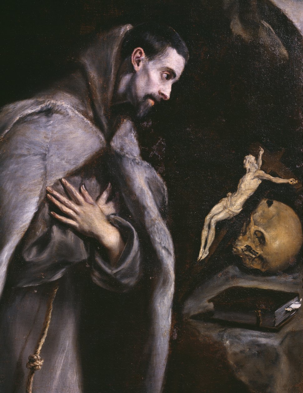 聖フランシスの瞑想、1586-92年 作： エルグレコ