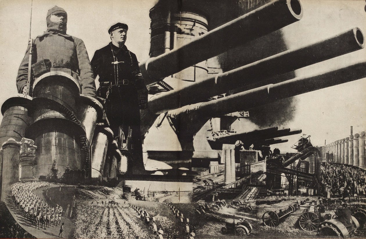 赤軍。ソビエト社会主義の構築、1933年のイラスト 作： エリーゼル・マルコヴィッチ・リシツキー