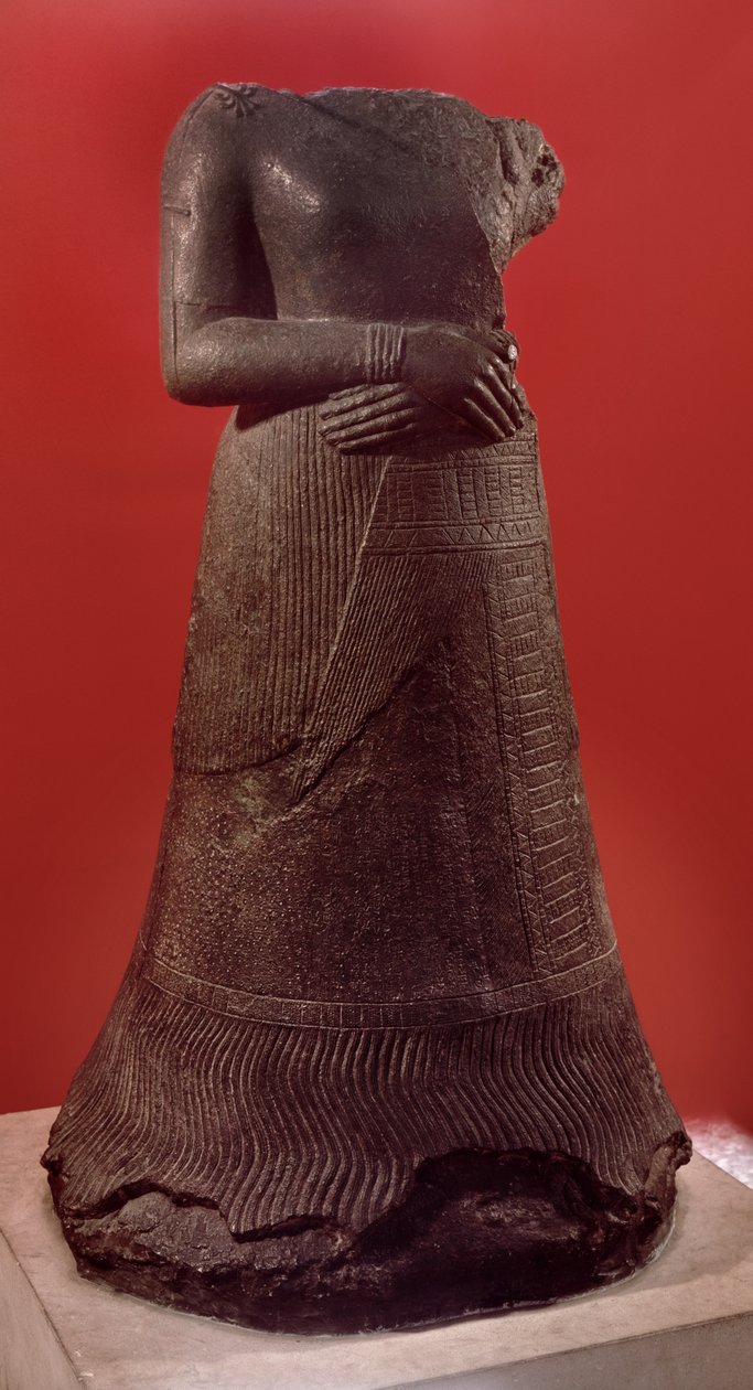 エラム王ウンタシュ＝ナピリーシャの妻ナピラスの像、紀元前1340～1300年頃（ブロンズ・銅製 作： エラム人