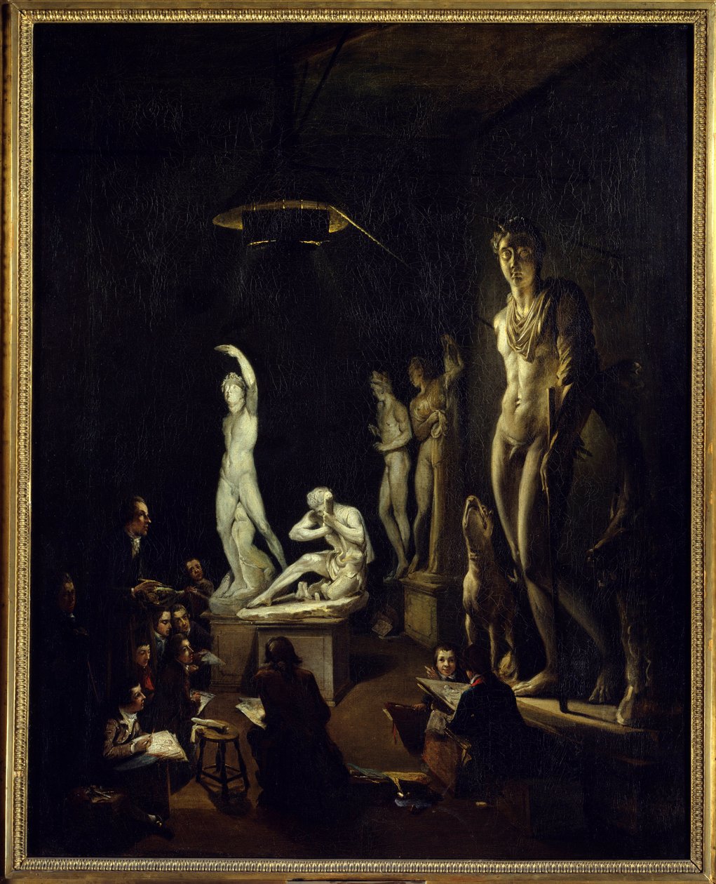 1770年のロンドン王立アカデミーの鋳造室エリアス・マーティンによる絵画 作： エリアス・マーティン