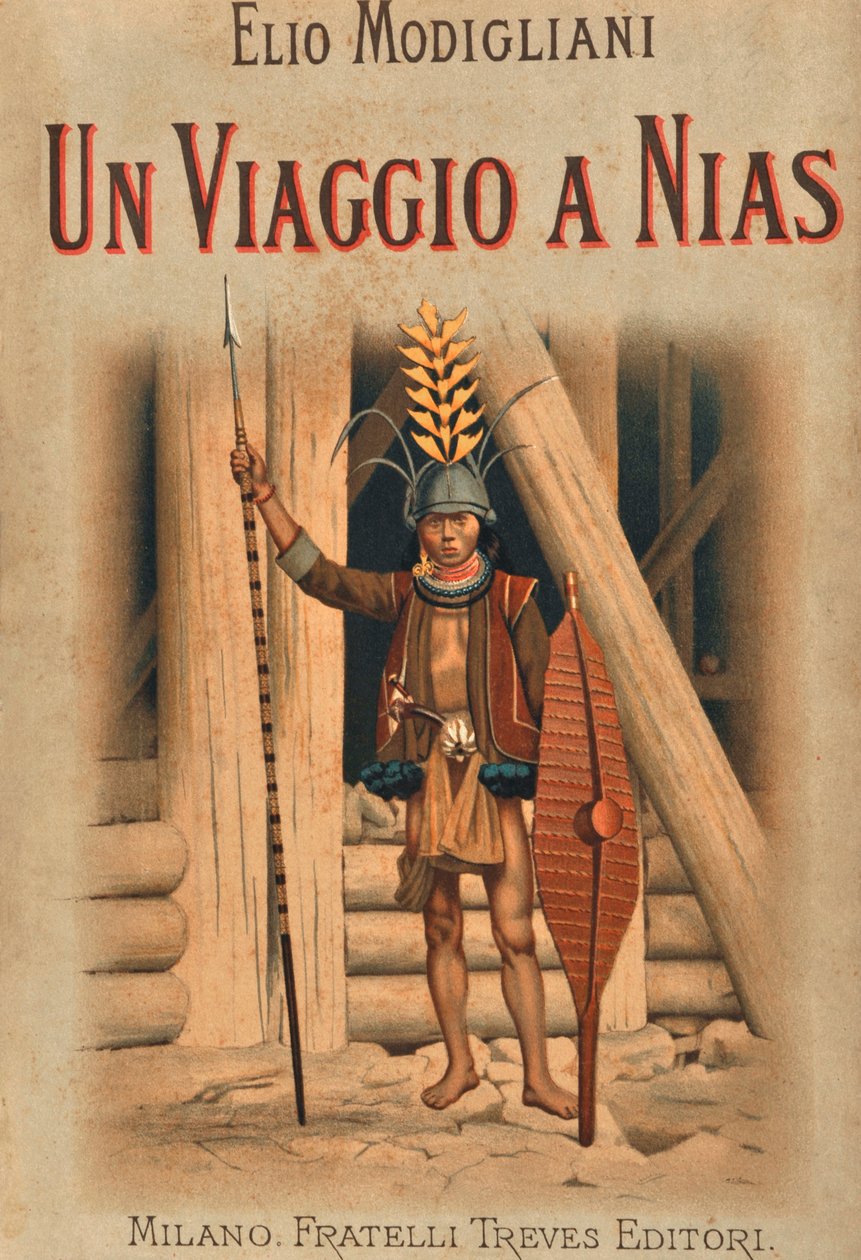 ニアスの人々、エリオモディリアーニによる「Un Viaggo a Nias」のイラスト、1900年頃 作： エリオ・モディリアーニ