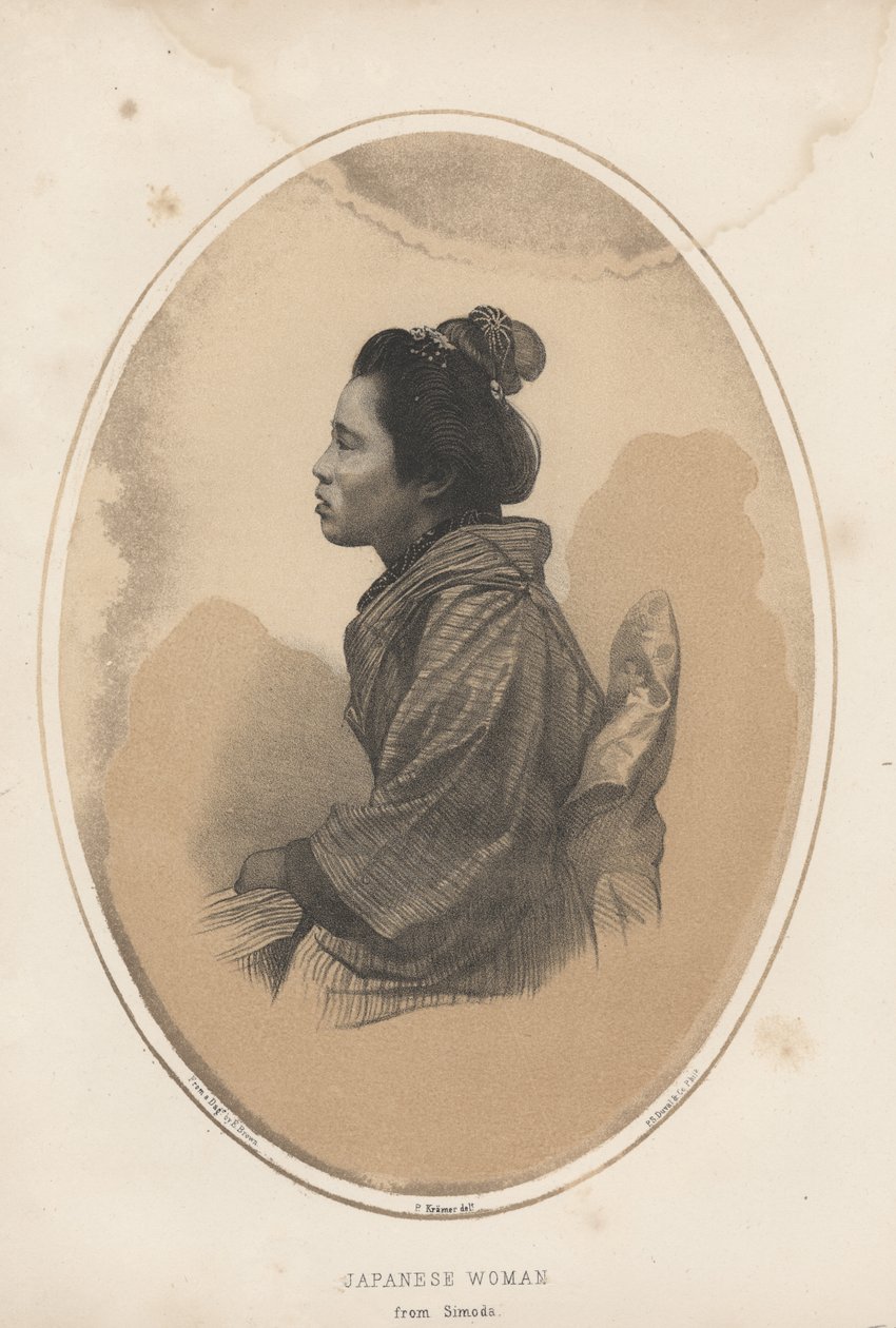 下田の日本人女性、1855 作： エリファレット・ブラウン