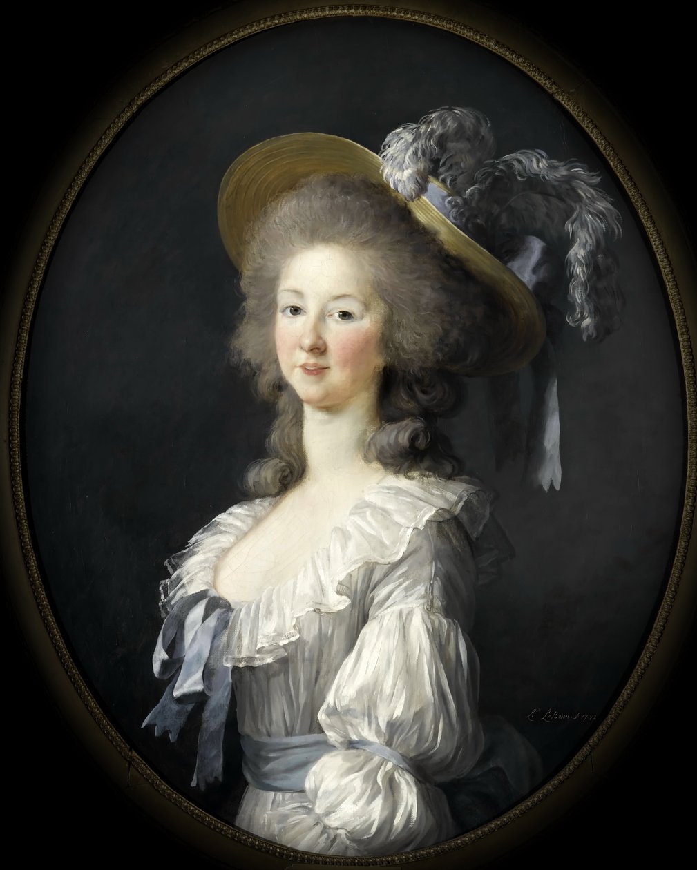 サヴォイのマリールイーズの肖像1749-1792年、ランバル王女 作： Elisabeth Louise Vigee Lebrun