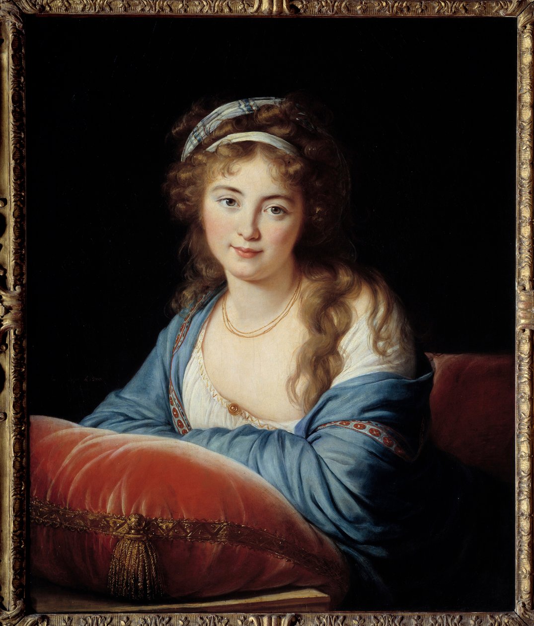 伯爵夫人の肖像 Catherine Vassilievna Skavronskaia (1761-1829) ロシアのエカテリーナ2世の名誉夫人 Marie Elisabeth Louise Vigee Le brun (or Vigee Lebrun or Vigee Lebrun) (1755-1842) 1796 Sun.0,66x0,8 m - 伯爵夫人の肖像 作： Elisabeth Louise Vigee Lebrun