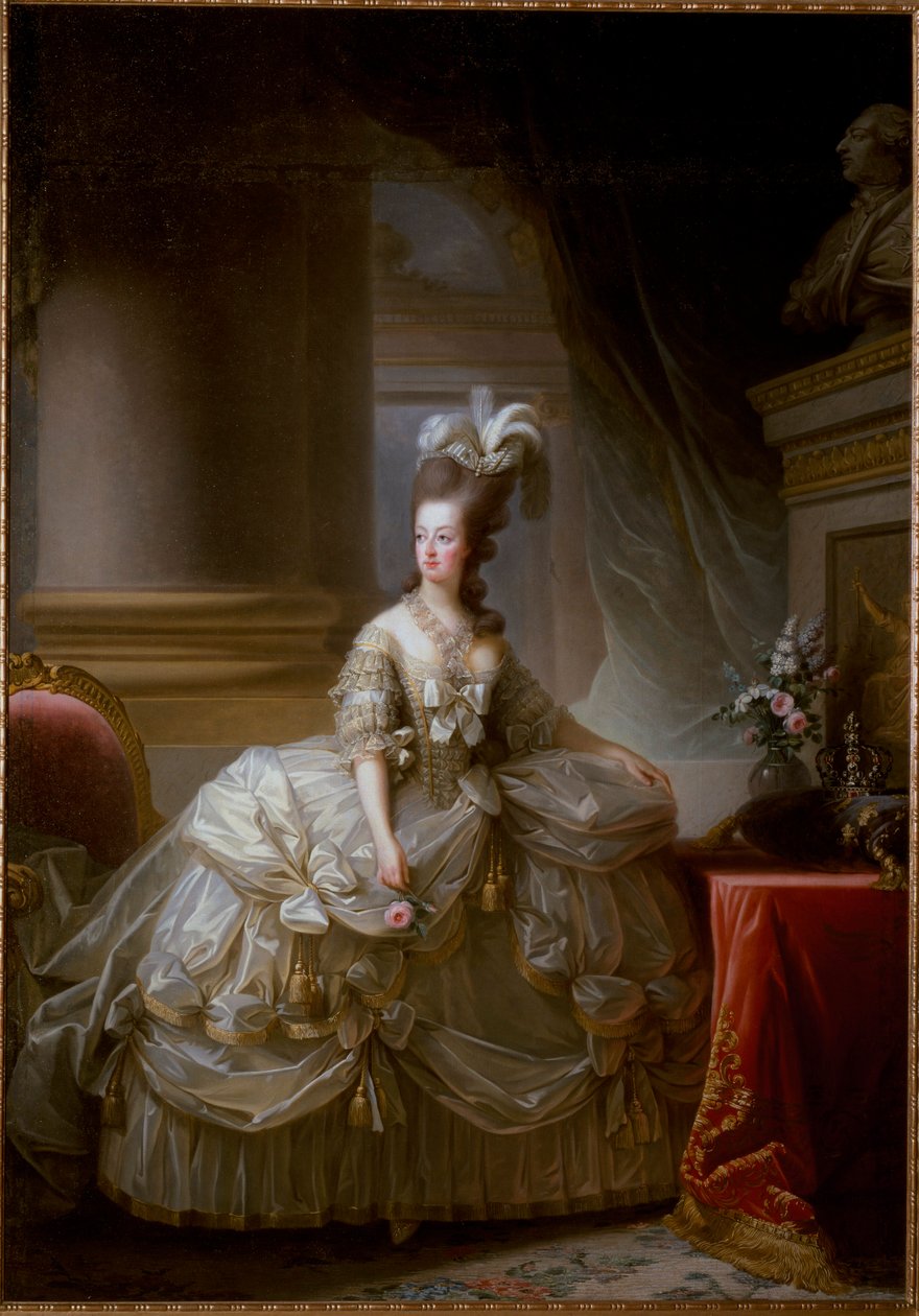 フランス王妃マリー・アントワネットの肖像 作： Elisabeth Louise Vigee Lebrun