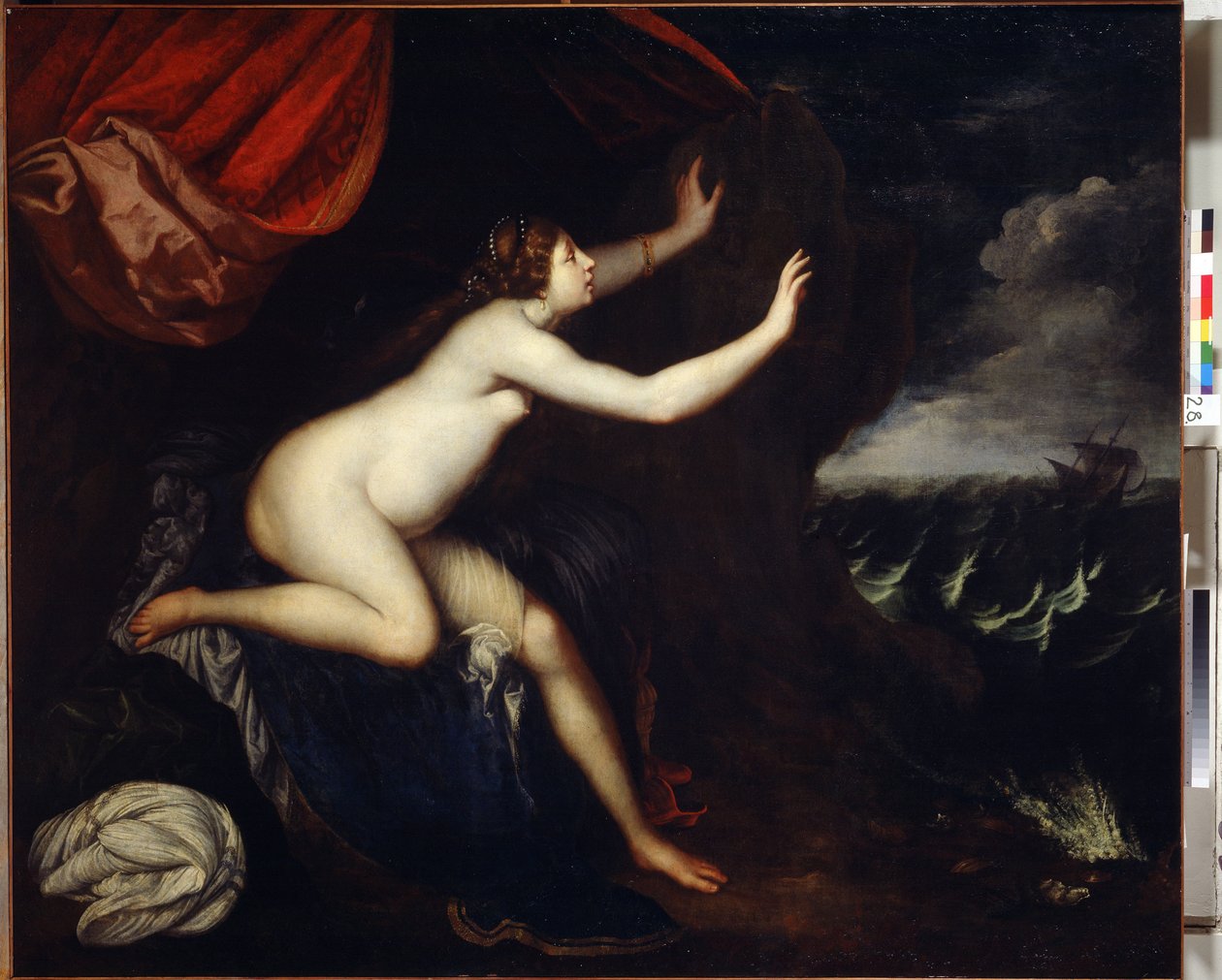 Riyadane (Riyadane) は Abandon に座っていました。 絵画のエリザベッタ シラニ (1638-1665)。 ユイル・シュル・トワル 作： エリザベッタ・シラニ