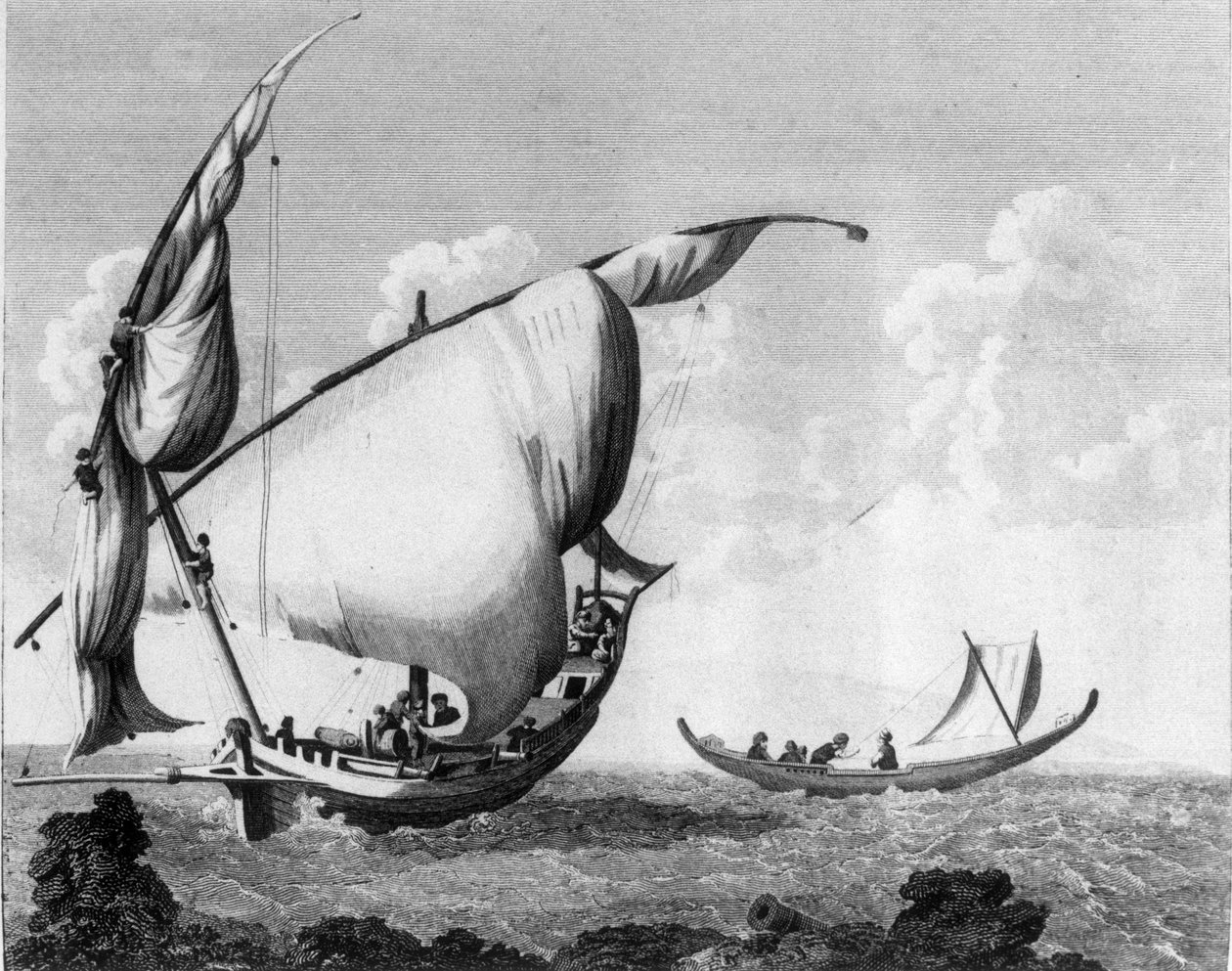 トルコの船、「クリミア半島からコンスタンチノープルまでの一連の手紙からの旅... 1786年に書かれた」、1789年発行 作： エリザベス・バークレー