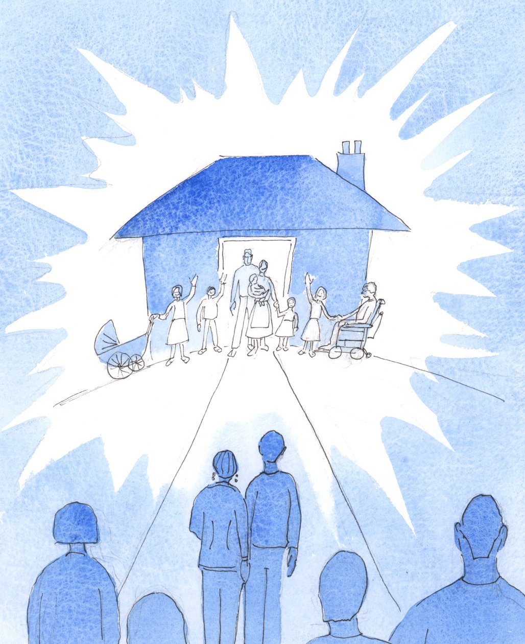 キリスト教的結婚は、あるべき姿として生きることで、丘の上に置かれたランプのように社会に貢献する。 作： エリザベス・ワン