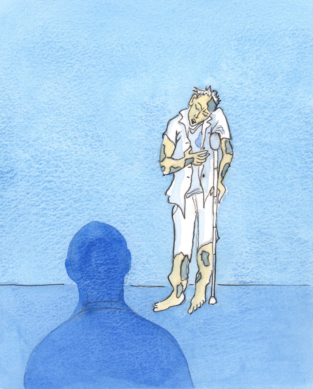非常に罪深い人は、神の目に、そして神によって魂を「読む」ことを許された人々の「目に」、哀れな状態にあります-病気の人間の最も病気の人として、2003年（紙にw - c） 作： エリザベス・ワン