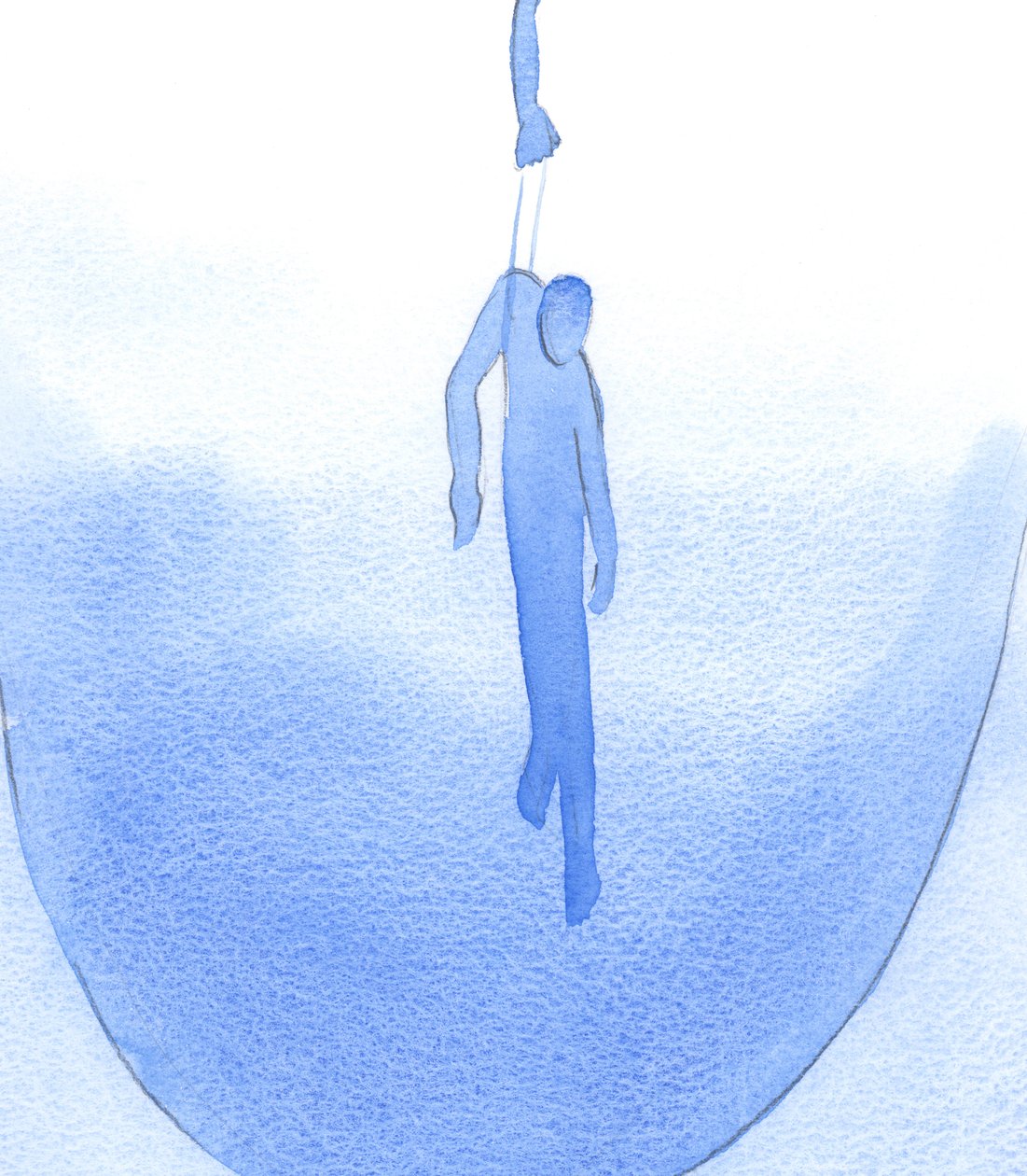 愛情深い祈りの単なる糸によって、私たちは誰かを危険から守り、神の光に向かって引き寄せることができます、2002年（紙にw - c） 作： エリザベス・ワン
