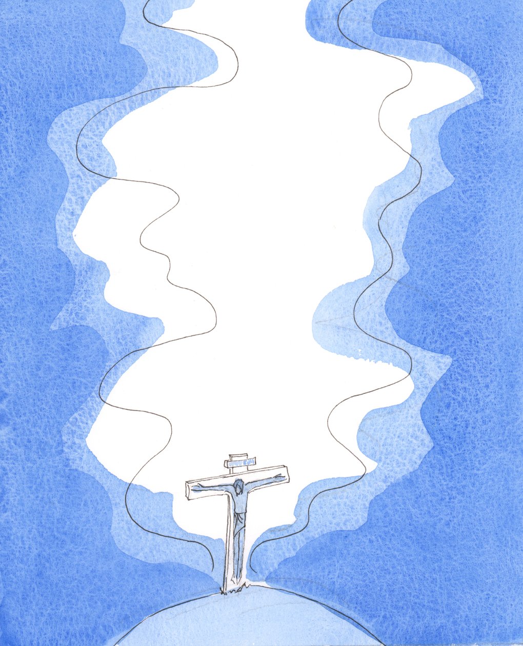 キリストのカルヴァリのいけにえは、ミサにおいて秘跡的な方法で再表現され、その「香り高い」いけにえである。 作： エリザベス・ワン