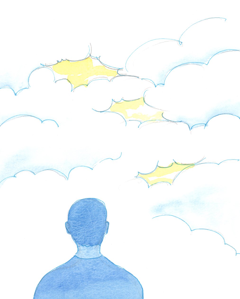 真に神を熟考し、そのようなことを説明できる人は、神の生命と永遠である「雲」の隙間から明るい光景を垣間見た人のようです。 作： エリザベス・ワン