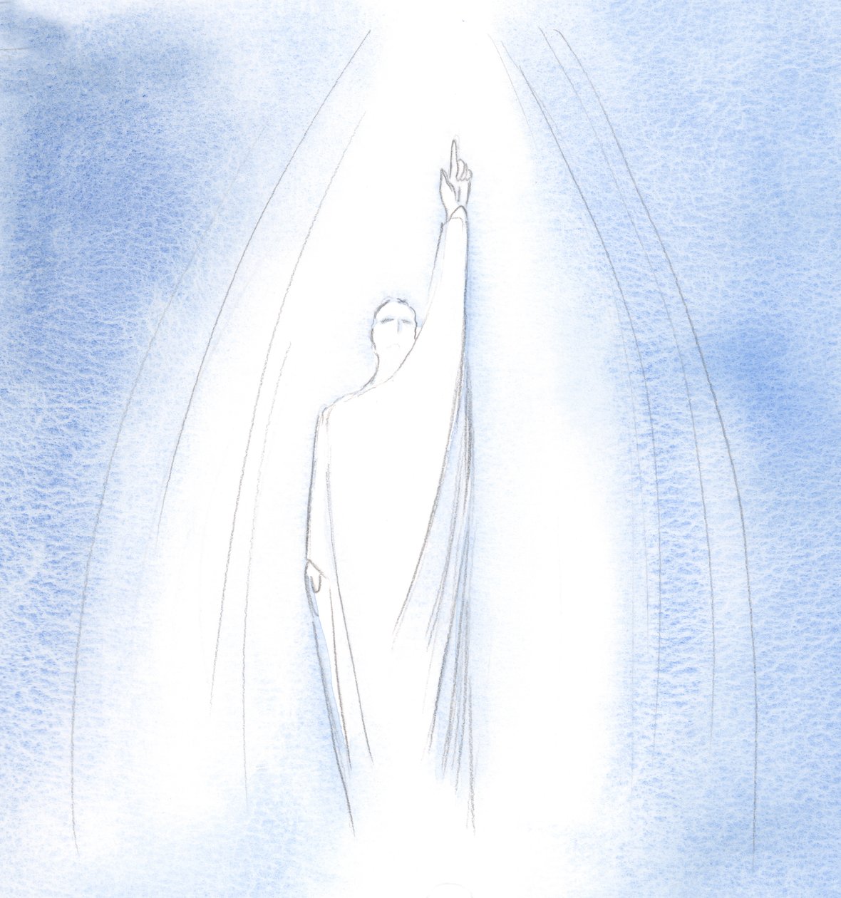 彼は私のすべての祈りを父に向け、神の心への彼の道に従うように私に促しました。、2001年（紙にw - c） 作： エリザベス・ワン