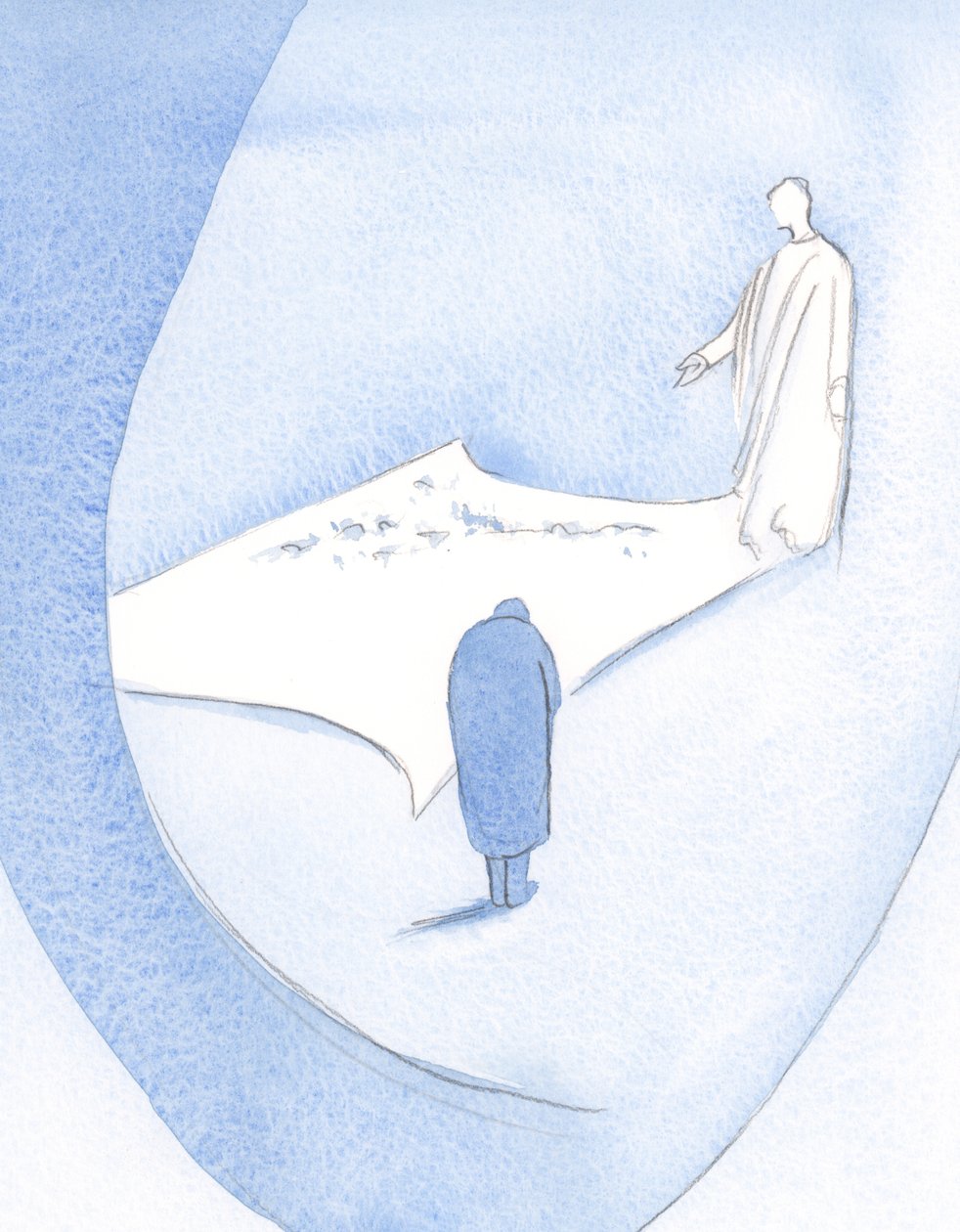 彼は、私のぼろぼろの衣服が-彼の視線にさらされることによって-きれいになるだろうと説明した。それは「結婚式の衣服」になります。、2000年（紙にw - c） 作： エリザベス・ワン