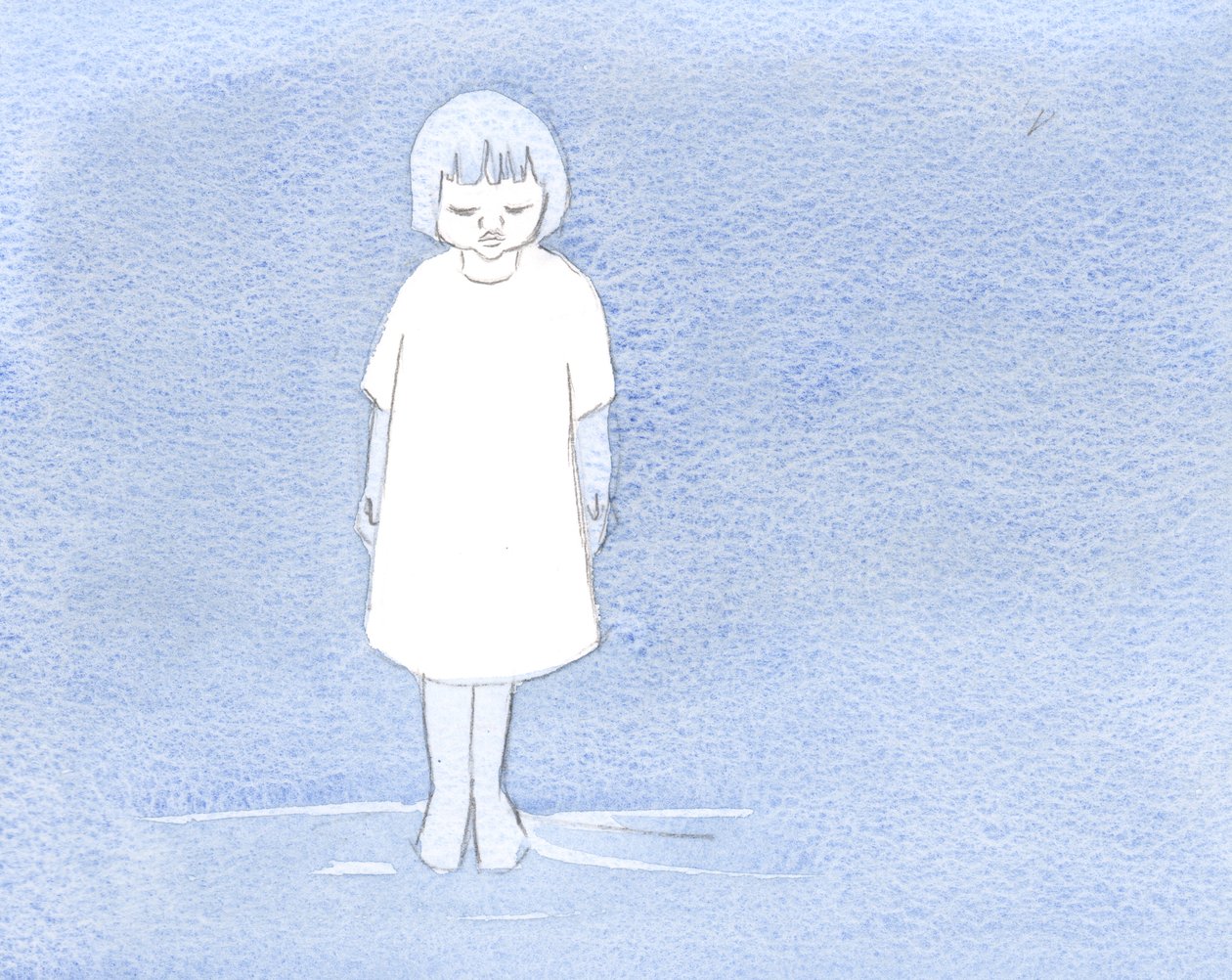 彼は、悲しみと許し、贖罪と償いの後、私がバプテスマのローブを着た子供のようであると私に示しました。、2000年（紙にw - c） 作： エリザベス・ワン