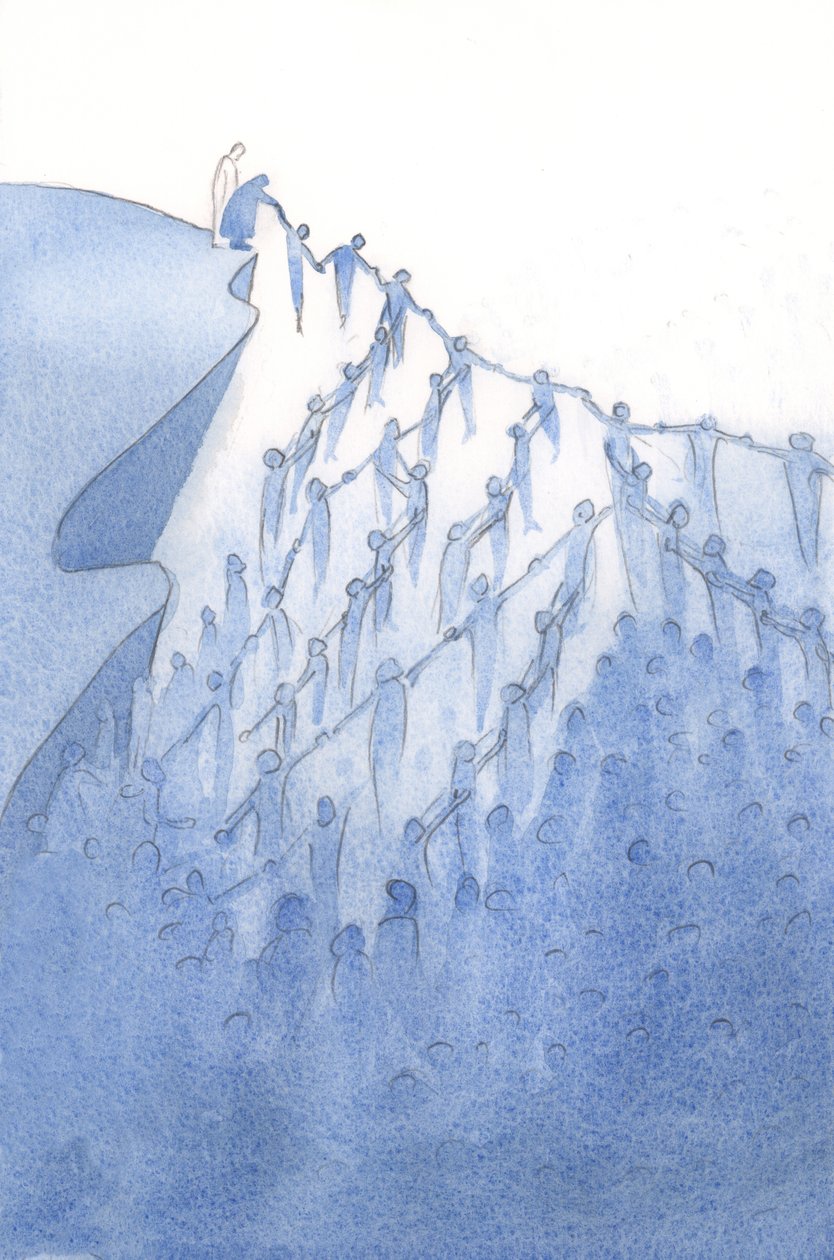 彼は私たちの一つの簡単な祈りがどのように彼を他の人に結びつけることができるかを私に示しました。彼は彼の恵みによって彼らに触れ、それで彼らのすべての愛する人を助けます。、2001年（紙にw - c） 作： エリザベス・ワン