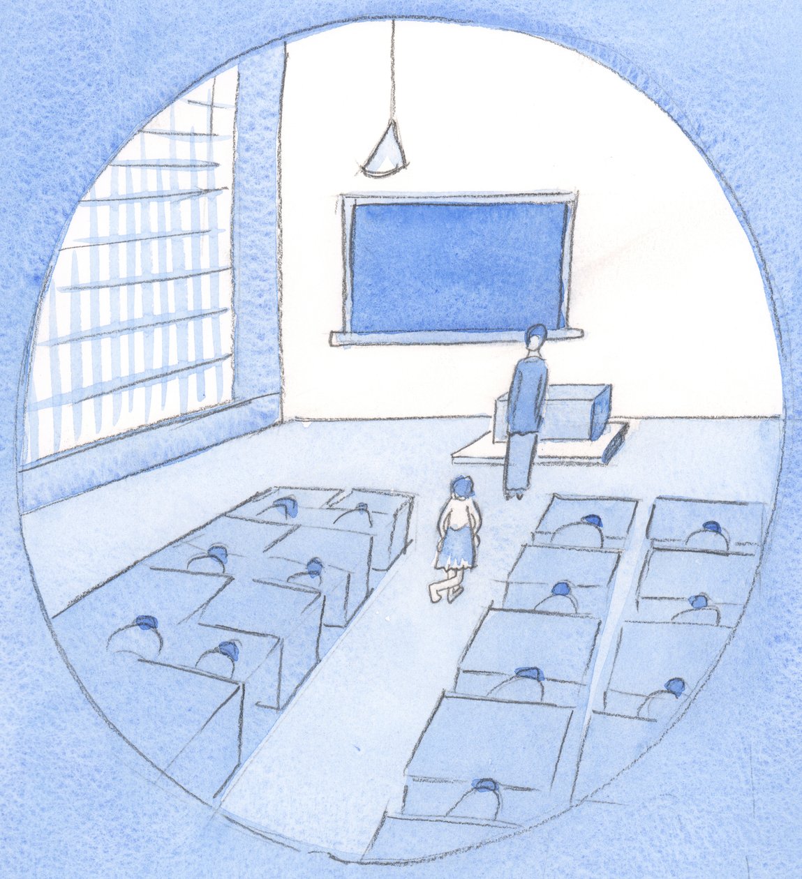 学校の愛人が丁寧な挨拶を喜んで受け入れるように、キリストは私たちの敬虔なジェスチャーを大切にしています、2002年（紙にw - c） 作： エリザベス・ワン