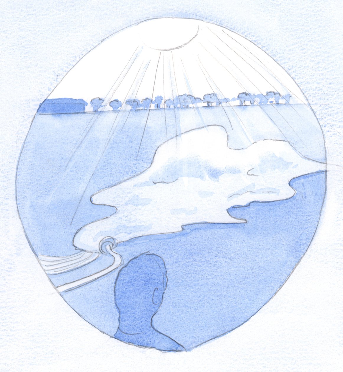 気球へのガスのすべての呼吸がその拡大と飛行に寄与するのと同じように、祈りは魂を拡大します、2001年（紙にw - c） 作： エリザベス・ワン