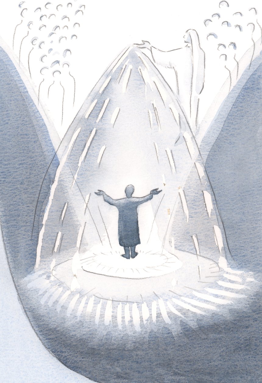 私たちの聖母マリアは、私たちが神に助けを求めるとすぐに、雨のように恵みを散らします。彼女を通して、私たちは祝福を浴びせられます、2000年（紙にw - c） 作： エリザベス・ワン