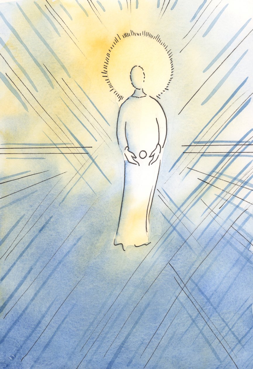 セントアンは彼女の子宮の中でホストのように無原罪の者を思いついた。神の母となる聖母マリア、2000年（紙にw - c） 作： エリザベス・ワン