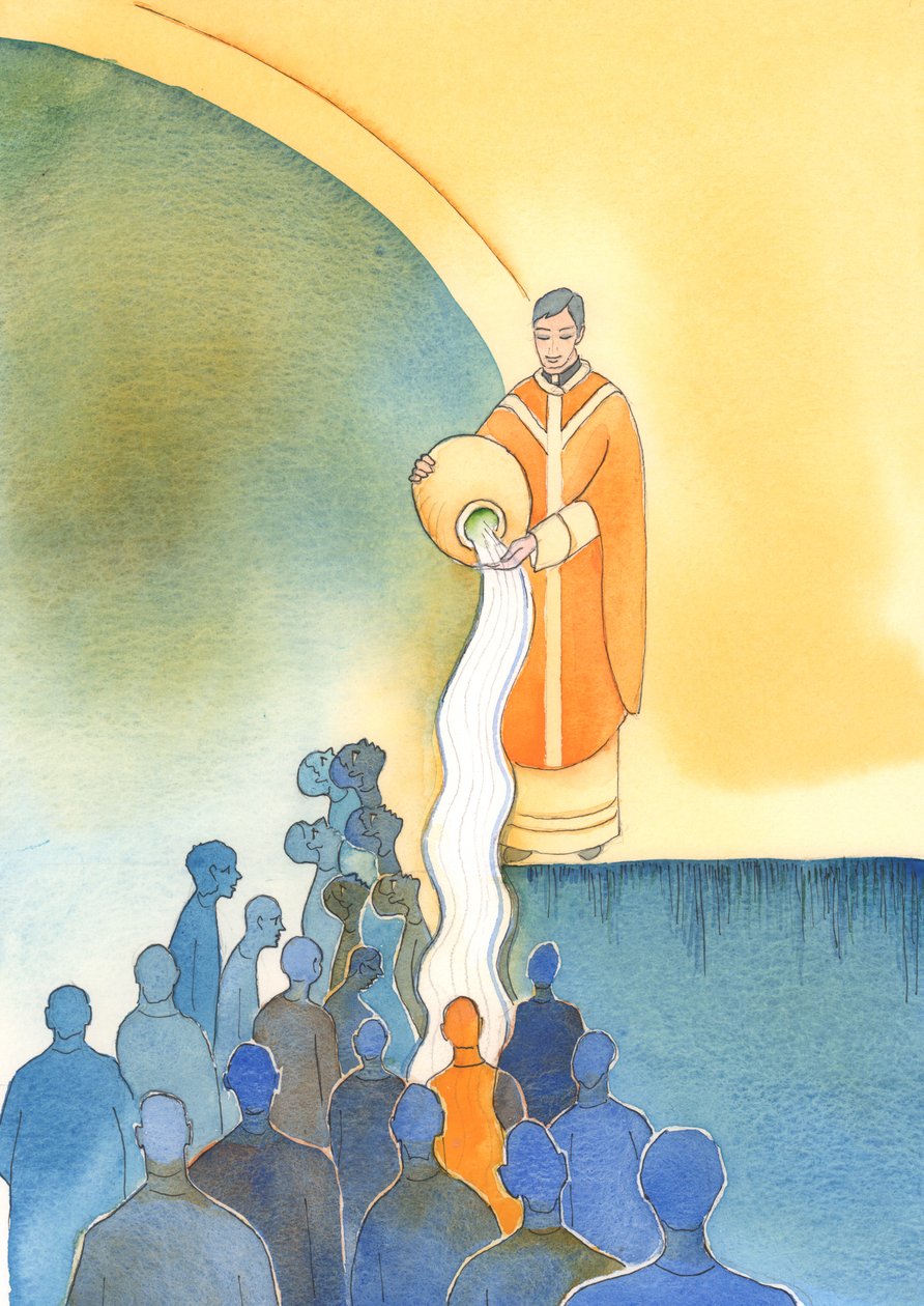 キリストの神権を共有する人々の主な任務は、魂を救い、キリストの貴重な血によって、彼の犠牲と彼の秘跡によって、魂をきれいに洗うことです、2002年（紙にw - c） 作： エリザベス・ワン