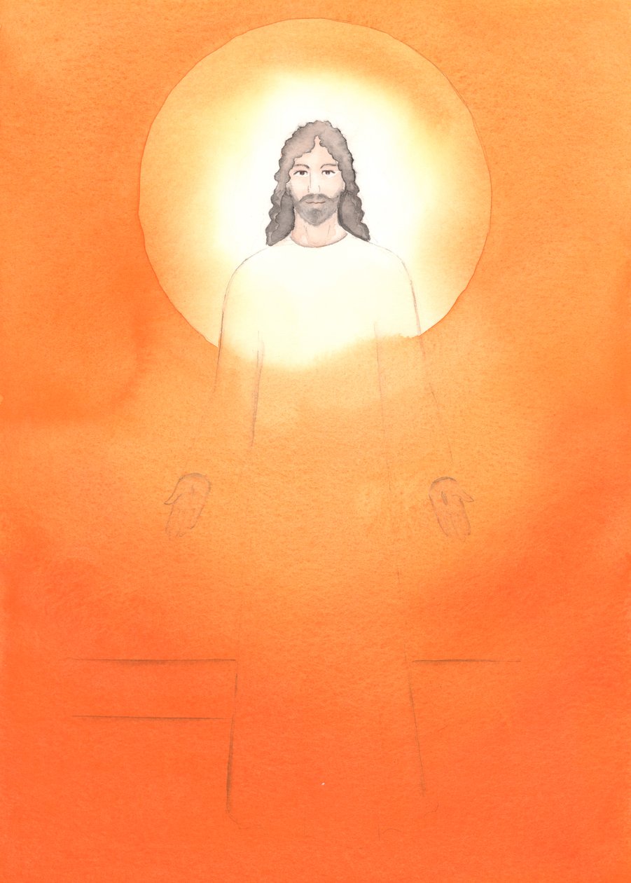 キリストの純粋さは、彼の無原罪の母の純粋さから生じました。彼は真の神であり、完璧な人である、2002年（紙にw - c） 作： エリザベス・ワン
