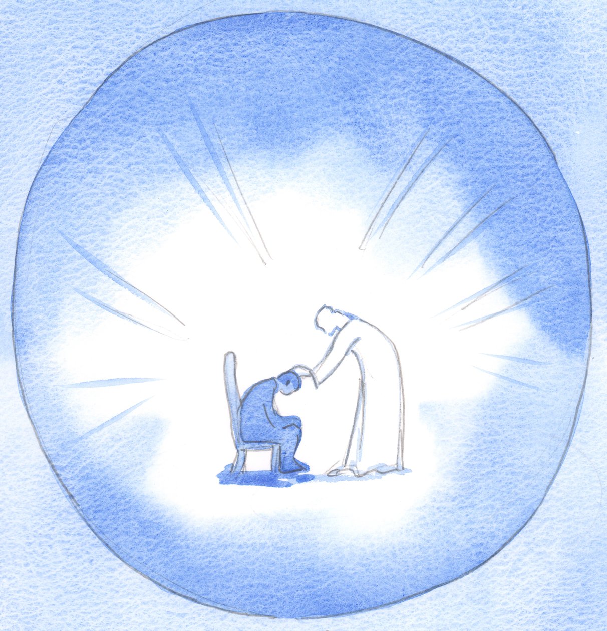 神であるにもかかわらず、キリストは真の人間であり、私たち、彼の関係を慰め、私たちの誠実な祈りに即座に応えて喜んでいます、2002年（紙にw - c） 作： エリザベス・ワン