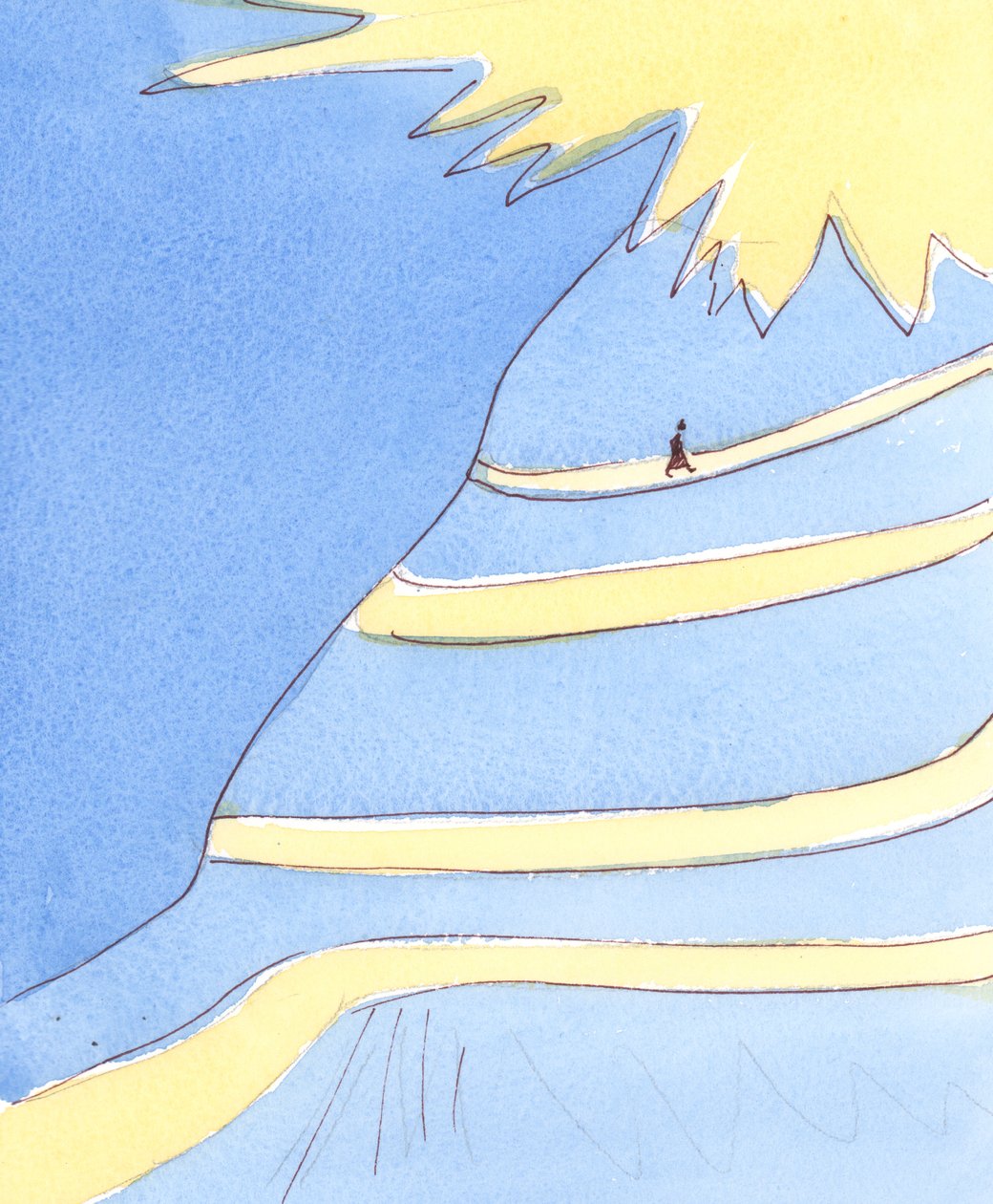キリストに従うことは、2004年の聖書に記述されている神聖さの「聖なる山」に登ることです（紙にw - c） 作： エリザベス・ワン