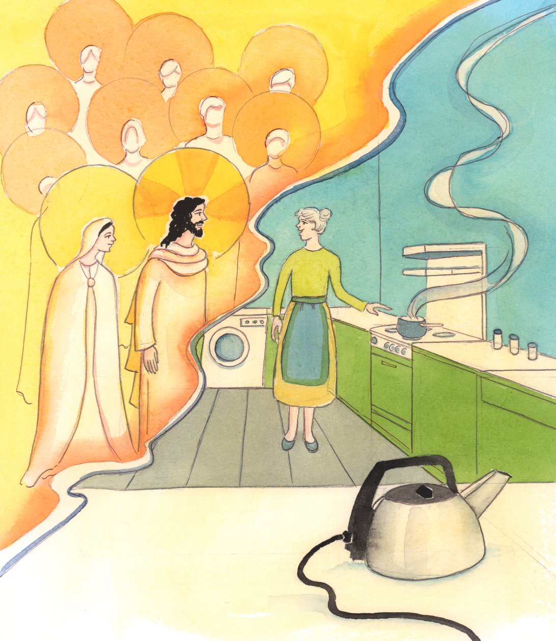 Wir können uns das Leben im Himmel wie eine Art Paralleluniversum vorstellen, direkt neben uns: genauso real wie das sichtbare, alltägliche Leben, das wir kennen, oder sogar noch realer, aber derzeit unsichtbar, 2005 von Elizabeth Wang