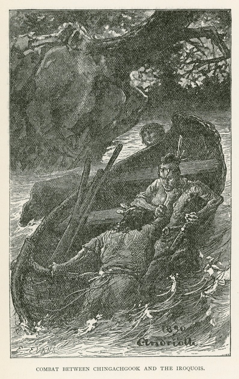 チンガクグックとイロコイの戦闘（エングレーヴィング） 作： エルビロ・マイケル・アンドリオリ