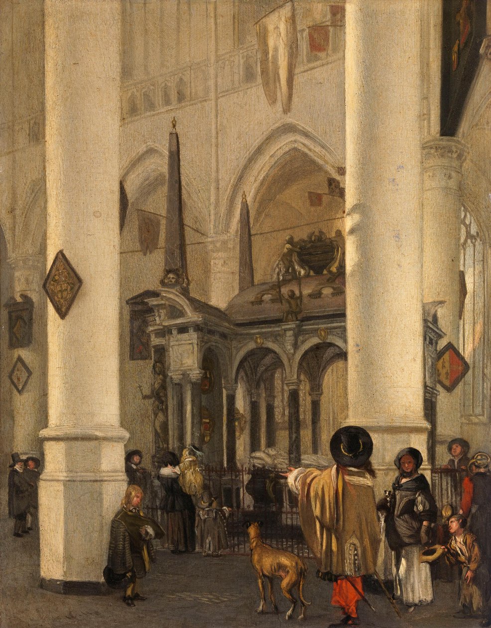 Die Nieuwe Kerk in Delft mit dem Grab von Wilhelm dem Schweiger 作： エマニュエル・ド・ウィッテ