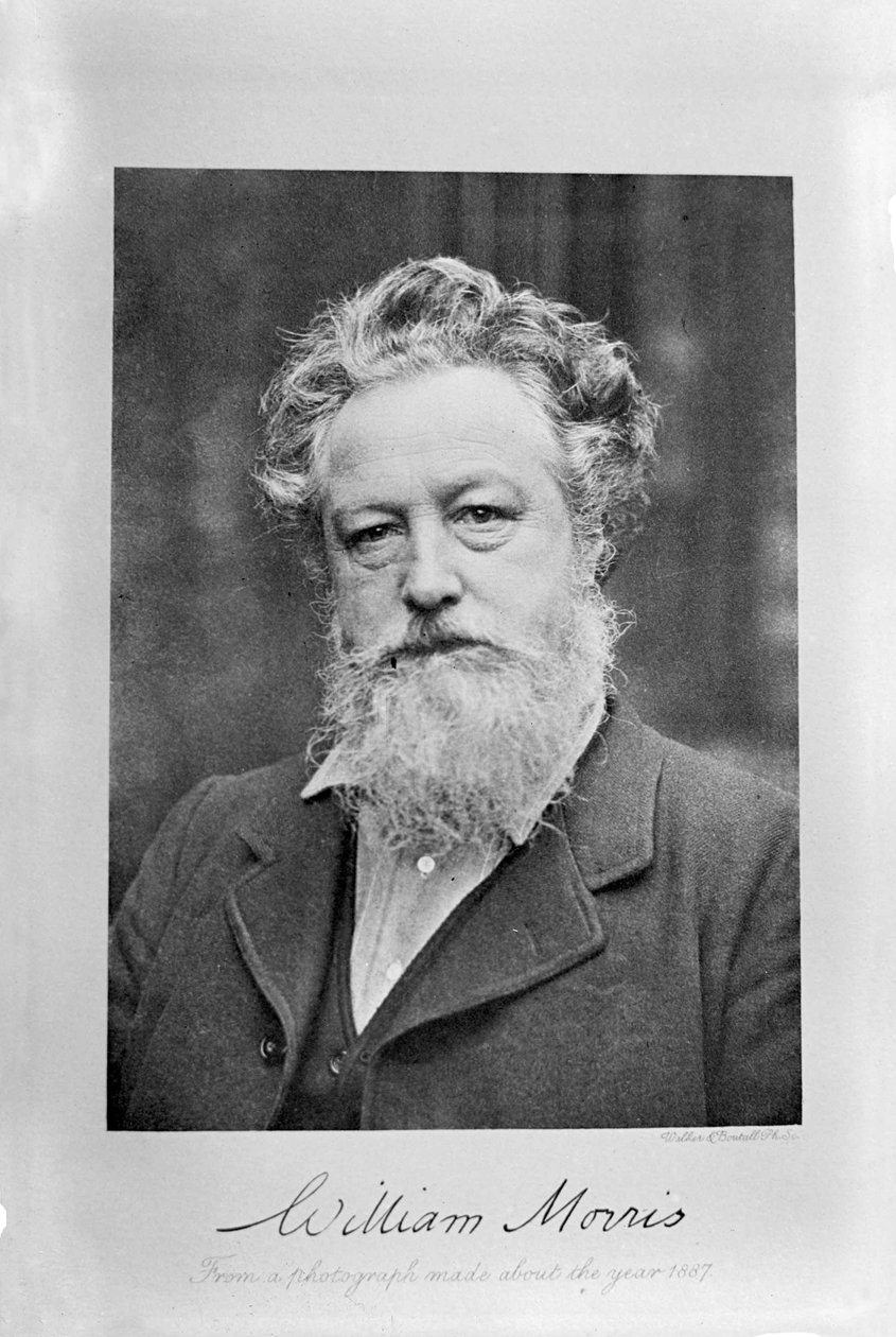 ウィリアムモリスの肖像、1887年頃。