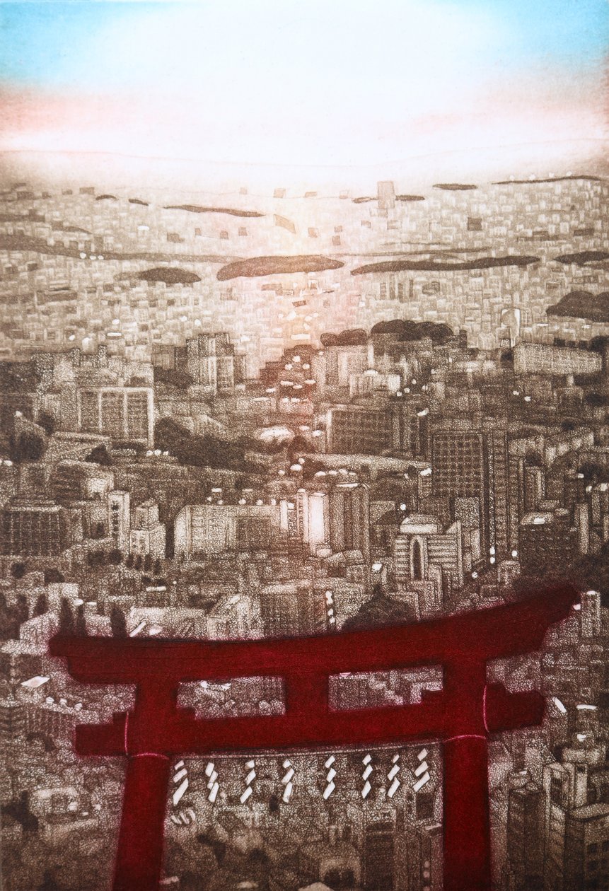 ゲート, 2009（エッチング） 作： 相田恵美子