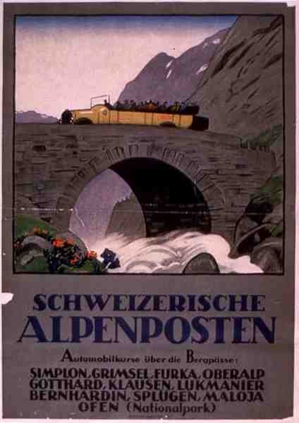 Swiss Alpine Motor Rides」の広告 作： エミル・カルディノー