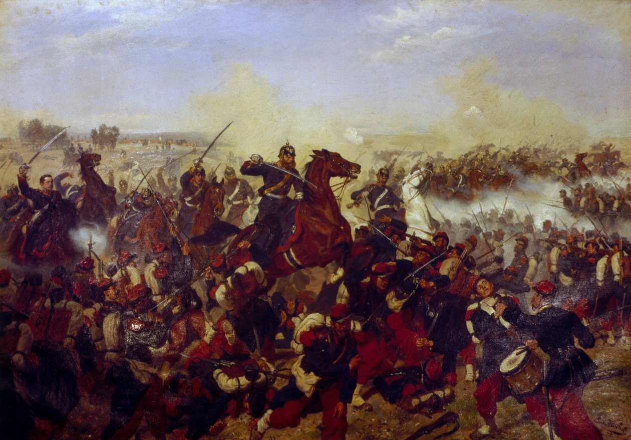 1878年1870年8月16日のマルスデラツアーの戦い 作： エミル・フェンテン