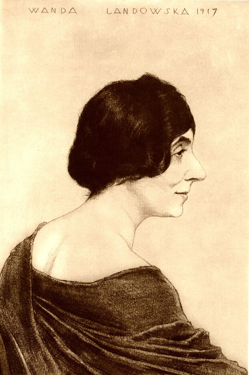 ワンダ・ランドウスカの肖像1879-1959、1917 作： エミル・オルリク