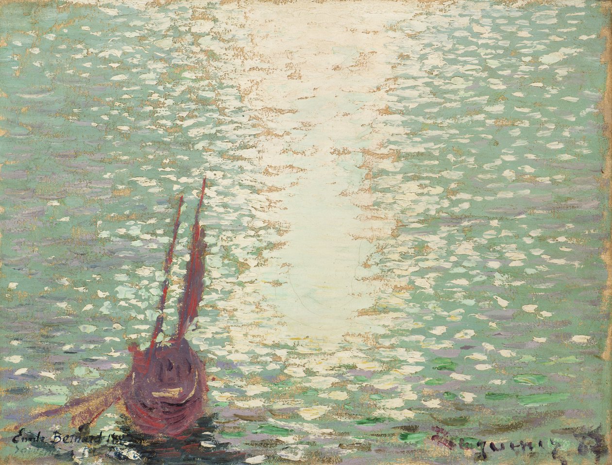 Douarnenez、海の反射、1887 作： エミール・バーナード