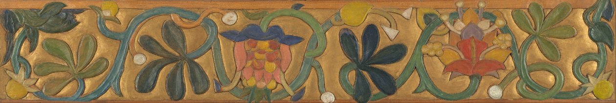 巻きひげと花で飾られたボード 作： エミール・バーナード