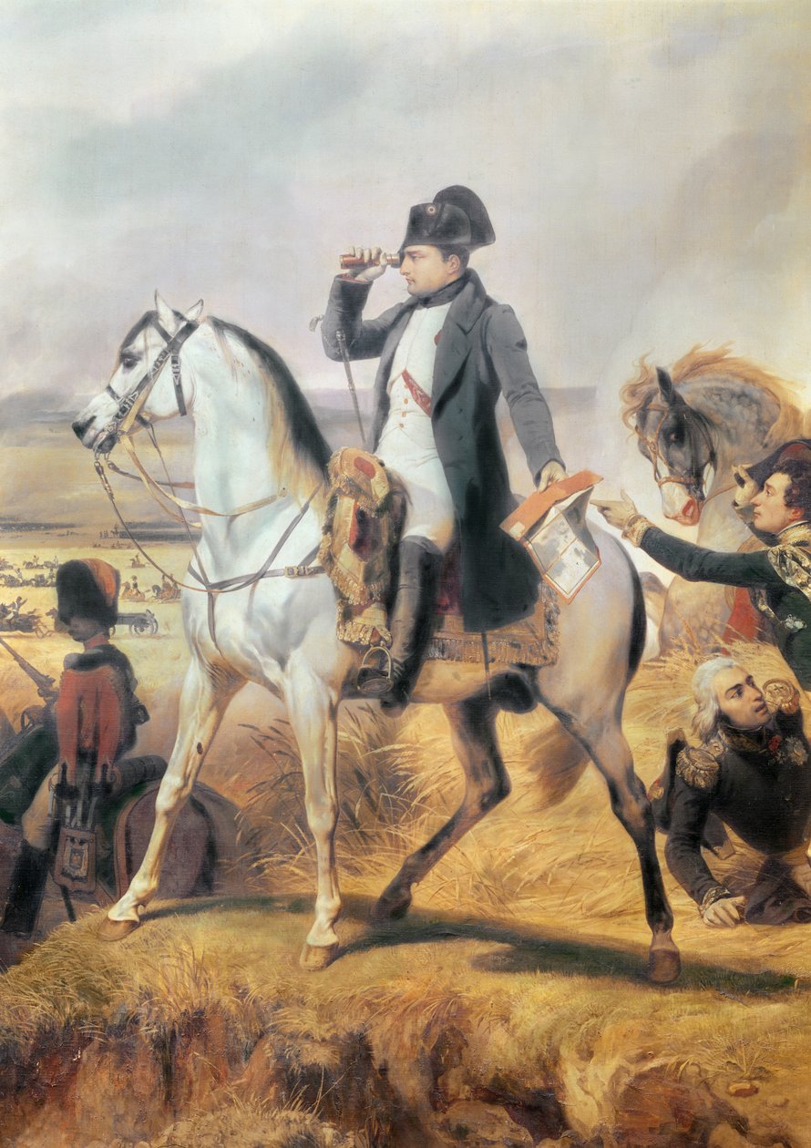 ワグラムの戦いからのナポレオンの詳細、1809年7月6日、1836年 作： エミール・ジャン・オレス・ヴェルネ