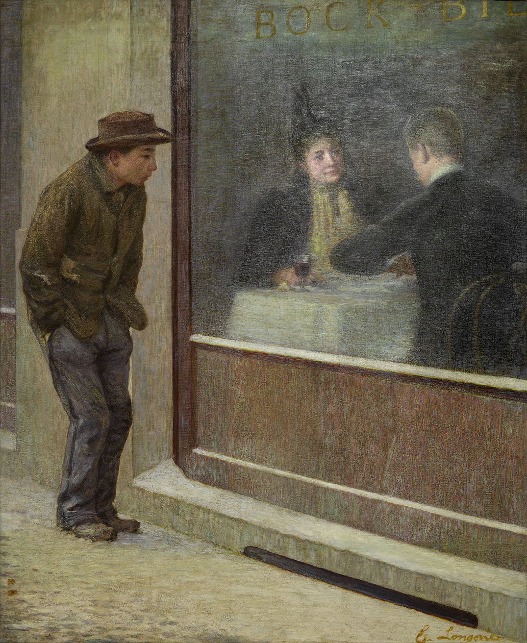 ハングリーマンまたは社会的コントラストの考察、1894年。 作： エミリオ・ロンゴニ