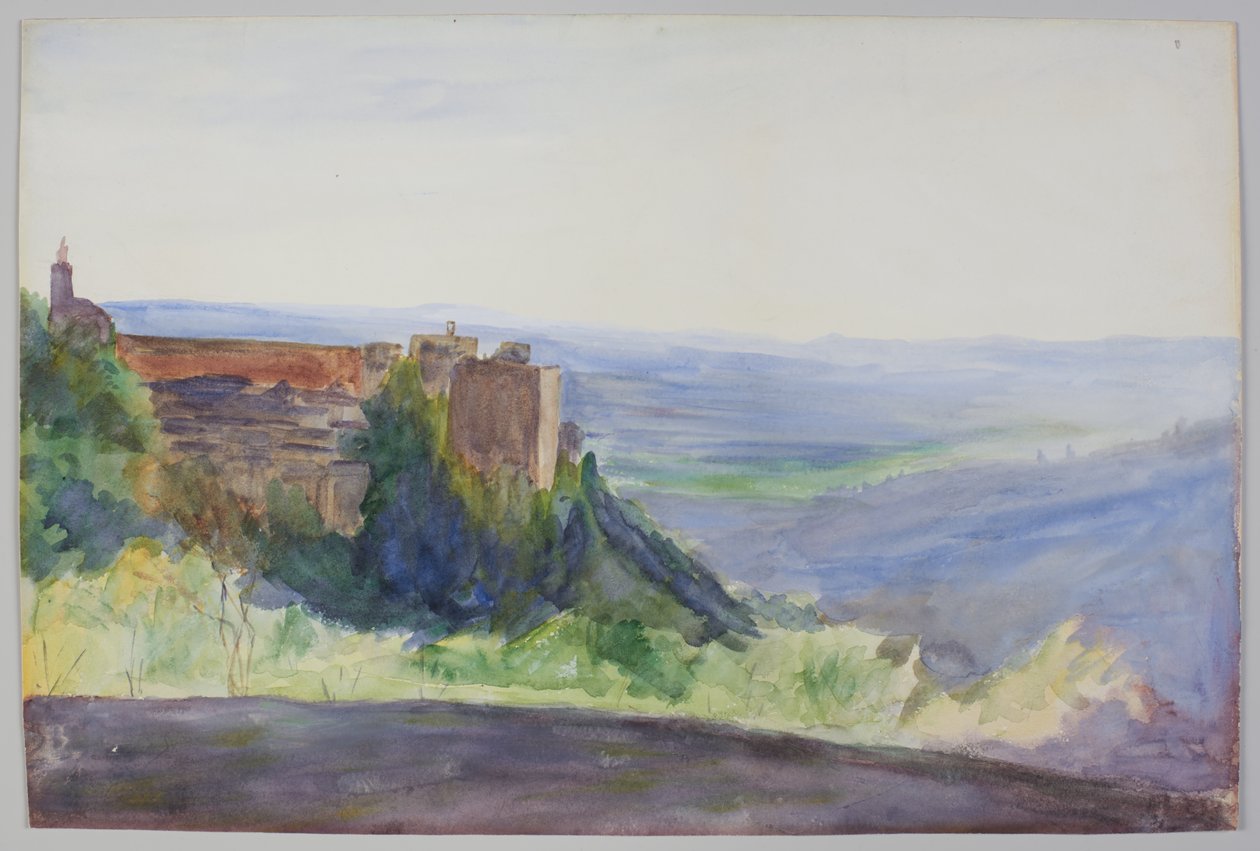 アルハンブラ宮殿、1900年頃。鉛筆、水彩