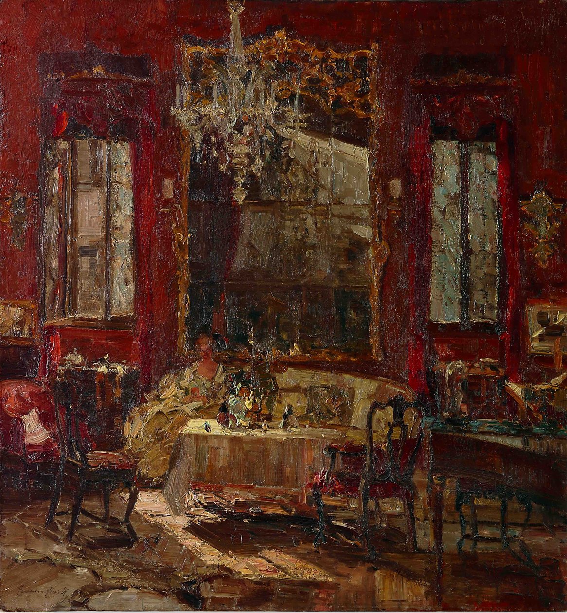 赤い部屋、c。 1922年。 作： エマ・チャルディ