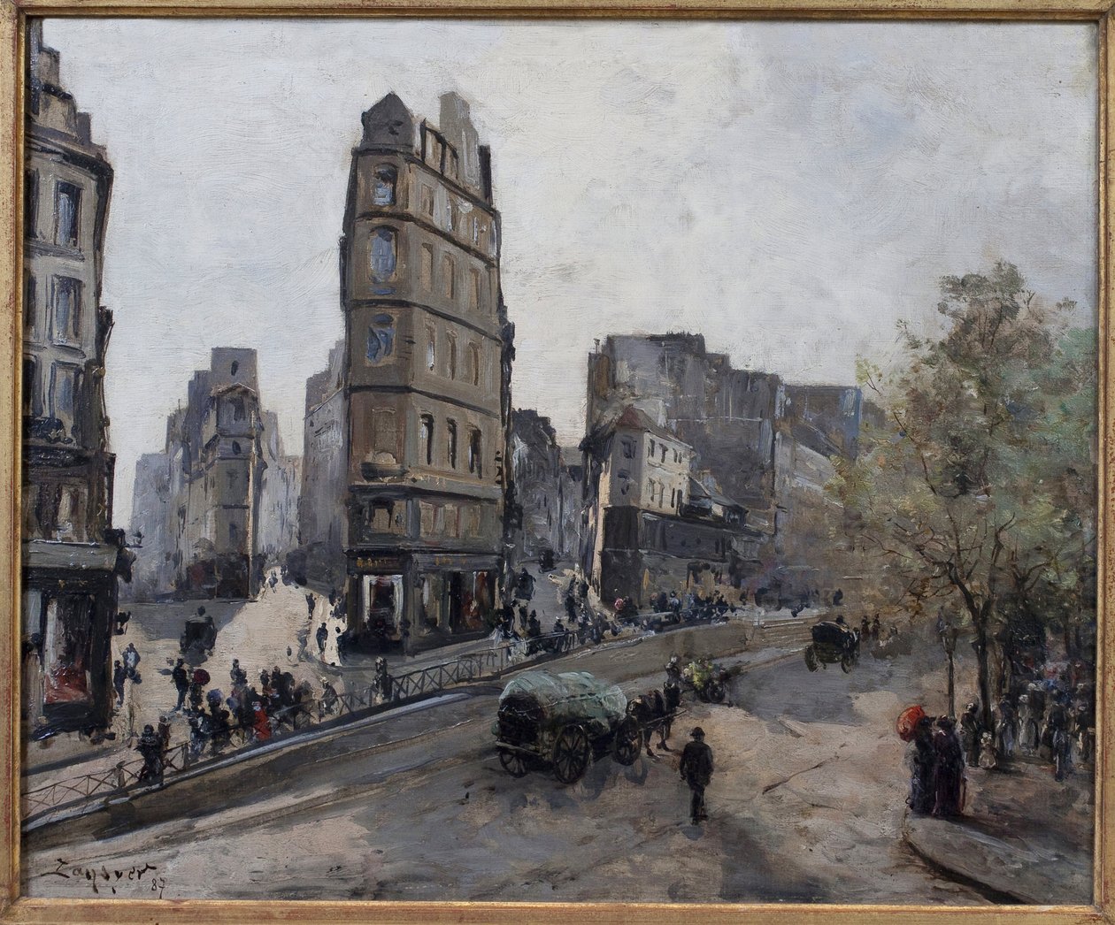Rue de la Lune, Beauregard and de Clery, views of Boulevard Saint Denis in Paris (パリのサン・ドニ大通り) 作： エマニュエル・ランシエ
