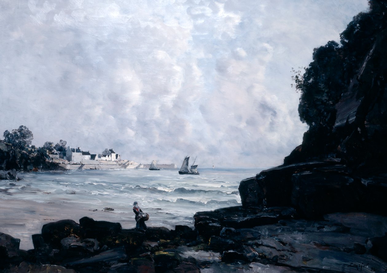 ドゥアルネネス港、1884 作： エマニュエル・ランシエ